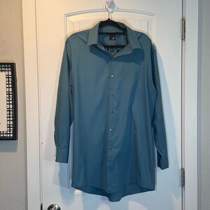 JF J.Ferrar Teal Dress Shirt